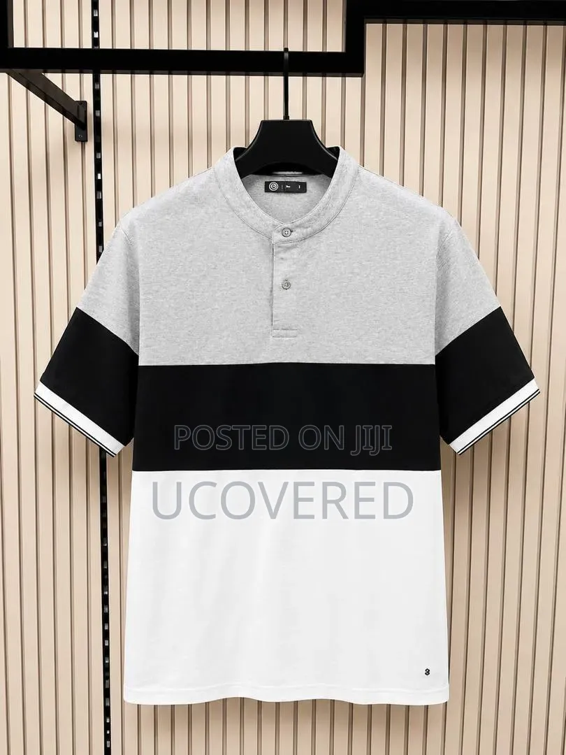 Casual Men's Knit Polo Shirts Feature Half-Zip Closures