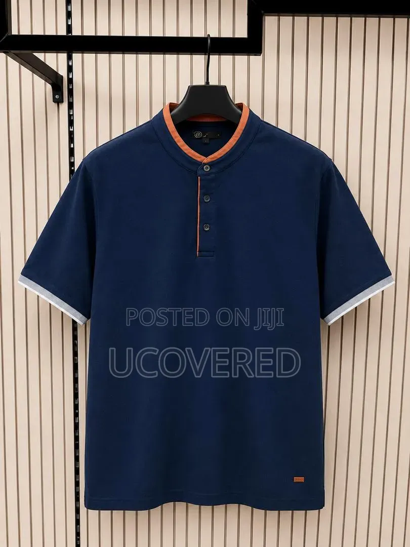 Casual Men's Knit Polo Shirts Feature Half-Zip Closures