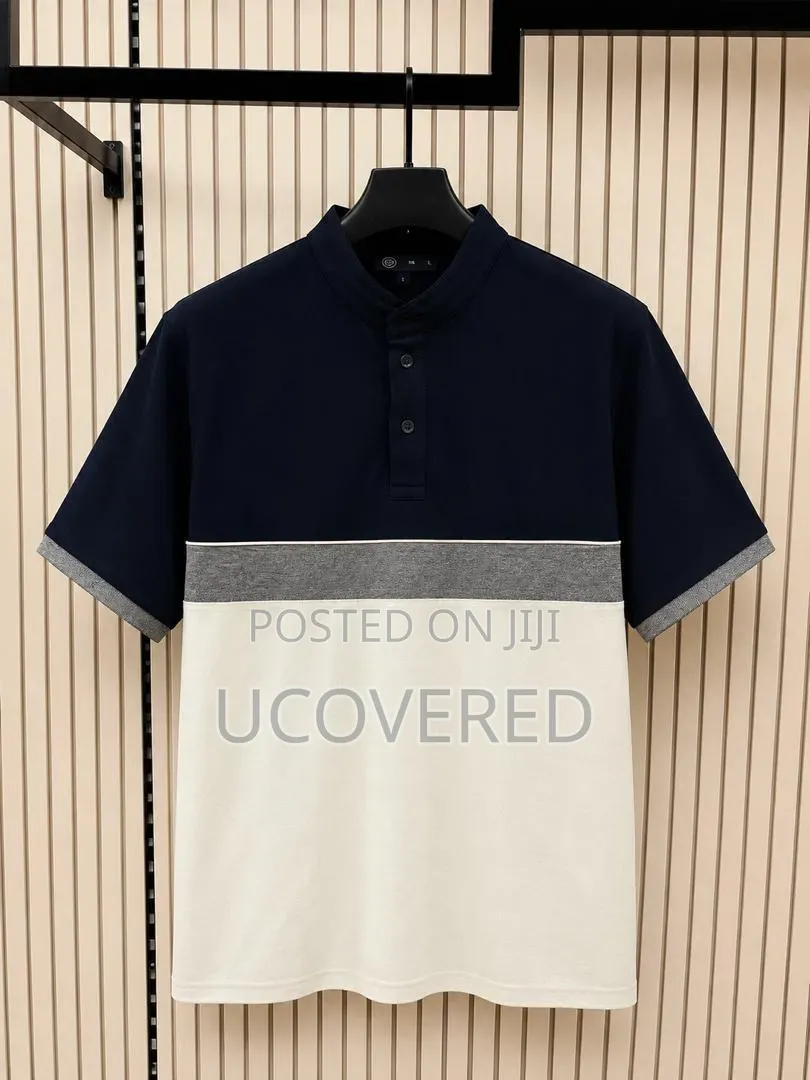 Casual Men's Knit Polo Shirts Feature Half-Zip Closures