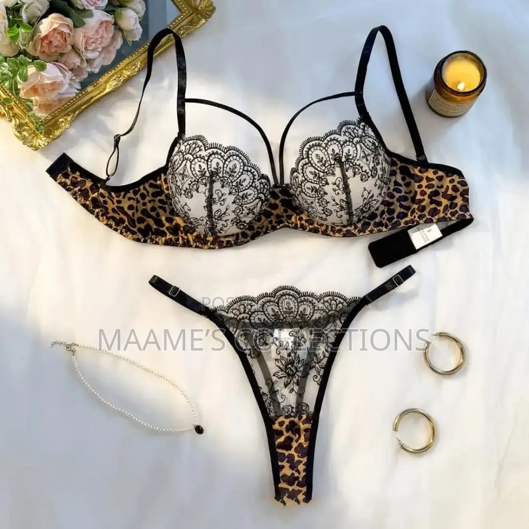 Floral Embroidered Women's Lingerie Bra and Panty Set