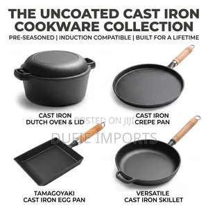Uncoated Cast Iron Cookware