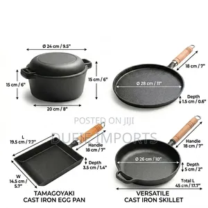 Uncoated Cast Iron Cookware