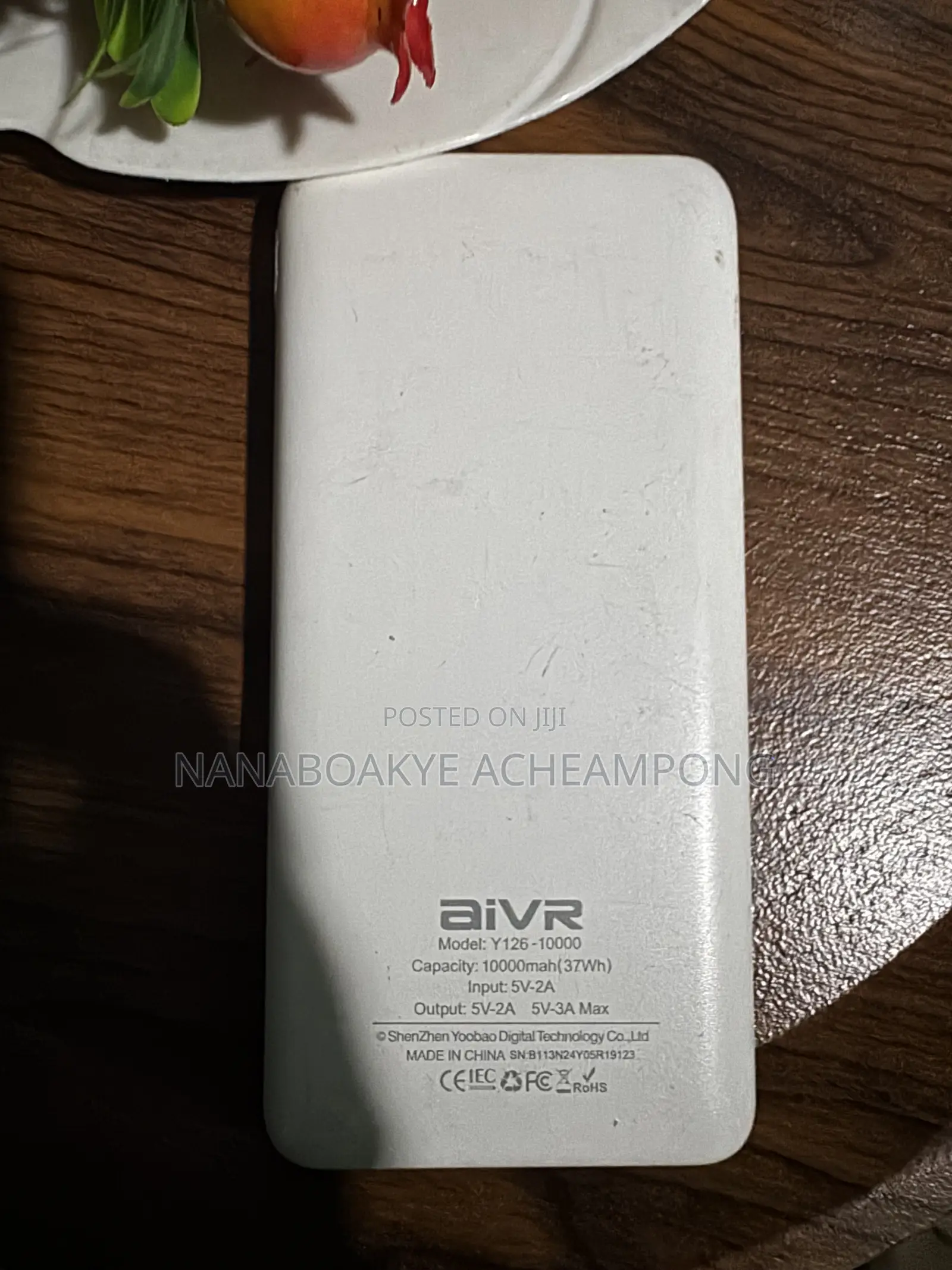 Aivr Y126-10000 Portable Power Bank.