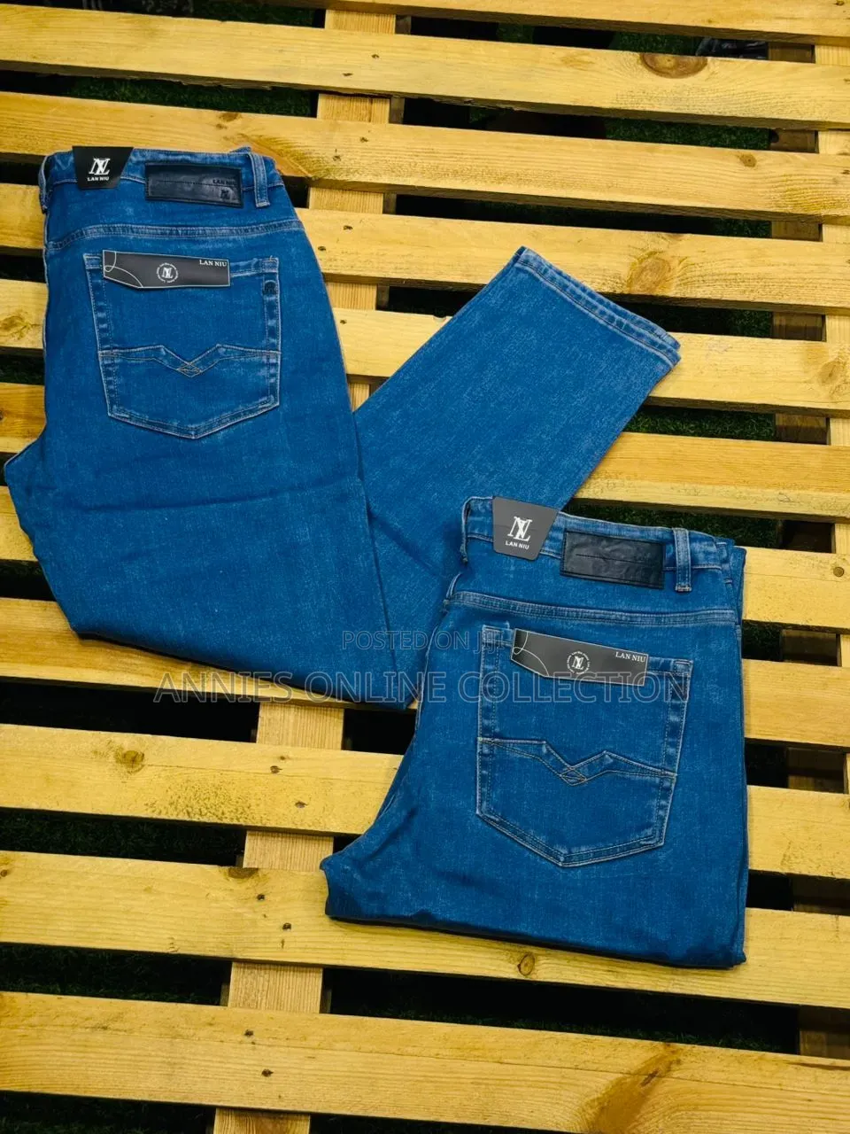 Men Thick Straight Jeans Pants