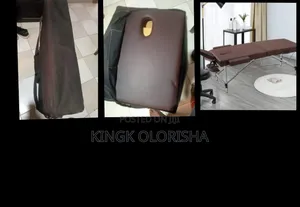 A Brown Colored Mobile Massage Bed