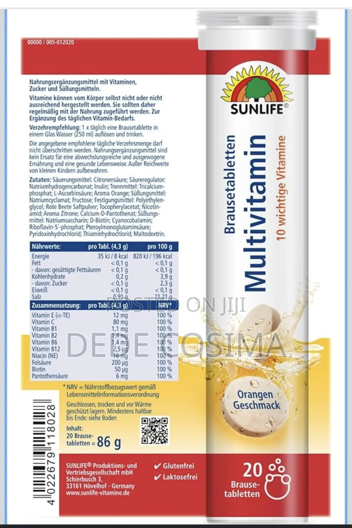 Vitamins ( Vitamin C +Zinc, Magnesium,Multivitamin ) From Germany