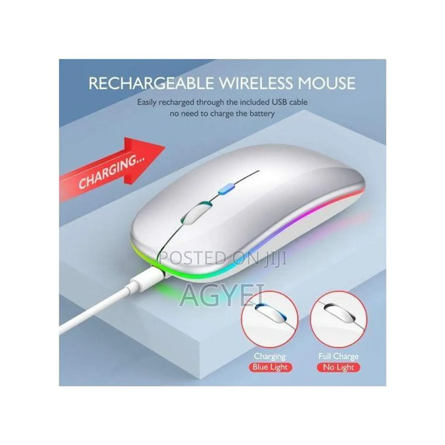 Gueeton Ultrathin Wireless Mouse 2.4g Bluetooth Dual Mode Rechargeable