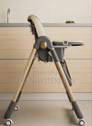 3-in-1 Baby High Chair, Recliner Pram - Adjustable Feeding Chair
