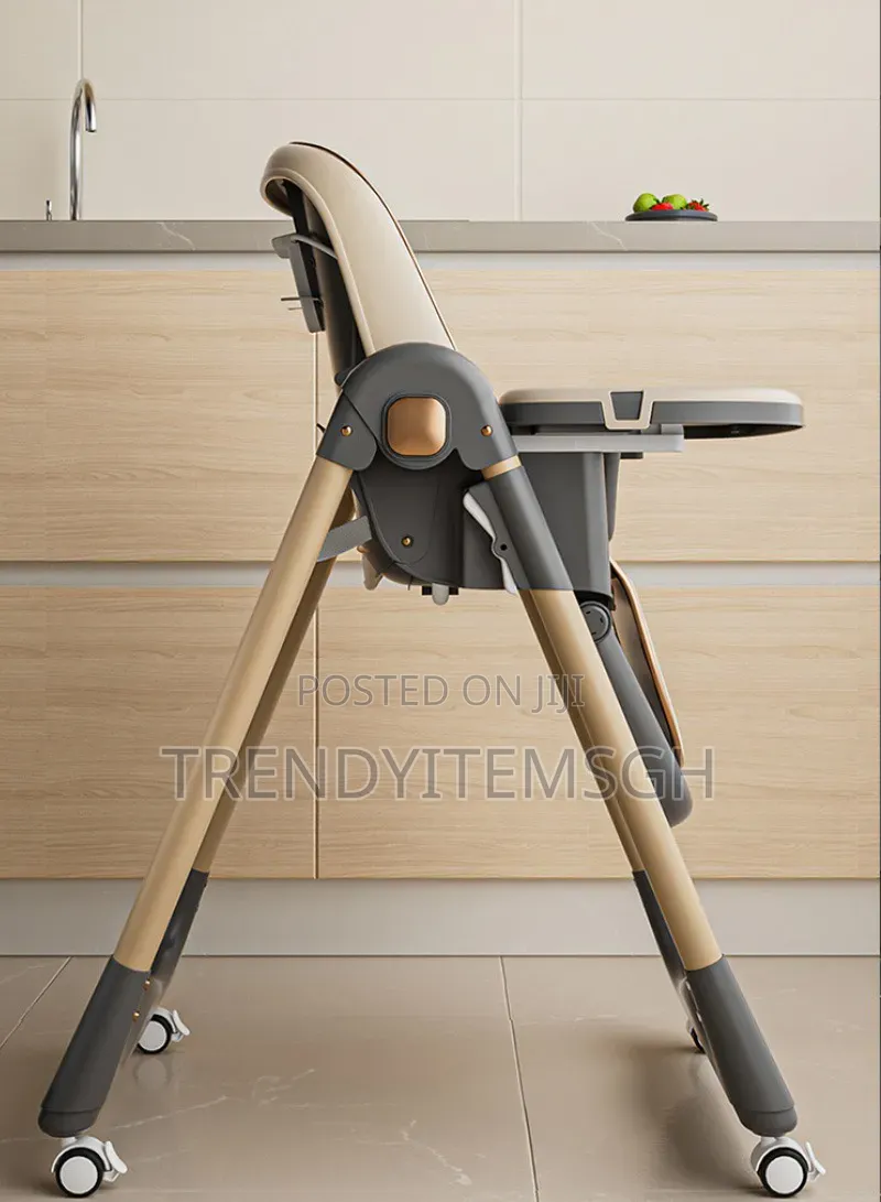 3-in-1 Baby High Chair, Recliner Pram - Adjustable Feeding Chair