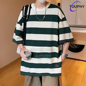 Men’S Short Sleeve Cotton T-Shirt – Green/White