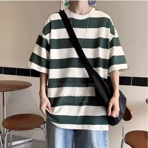 Men’S Short Sleeve Cotton T-Shirt – Green/White