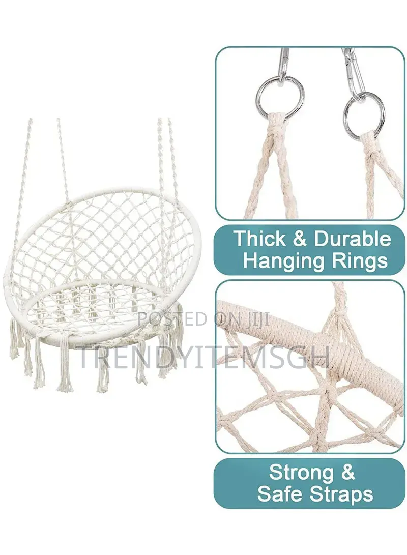 Cotton Hanging Chair Swings Comfortable Sturdy Knitted