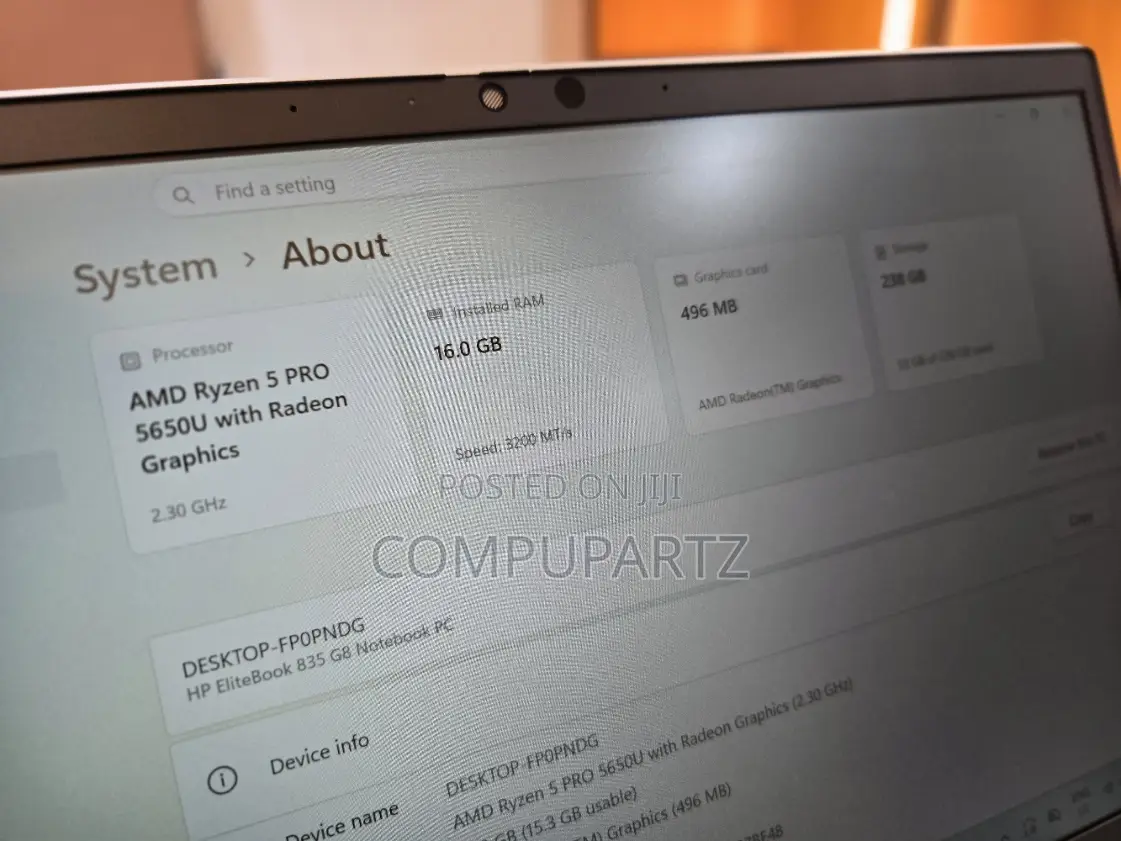 Laptop HP EliteBook 835 G7 16GB AMD Ryzen 5 SSD 256GB