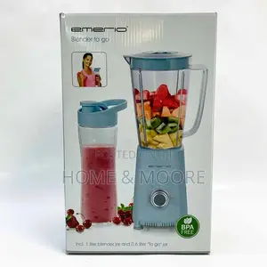 Emerio, 1 Liter Mixing Container and 0.6 Liter to-Go Container.