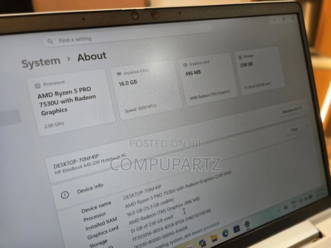 Laptop HP EliteBook 840 G10 16GB AMD Ryzen 5 SSD 256GB