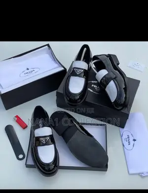 Men’S Prada Two — Tone Brushed Leather Loafers