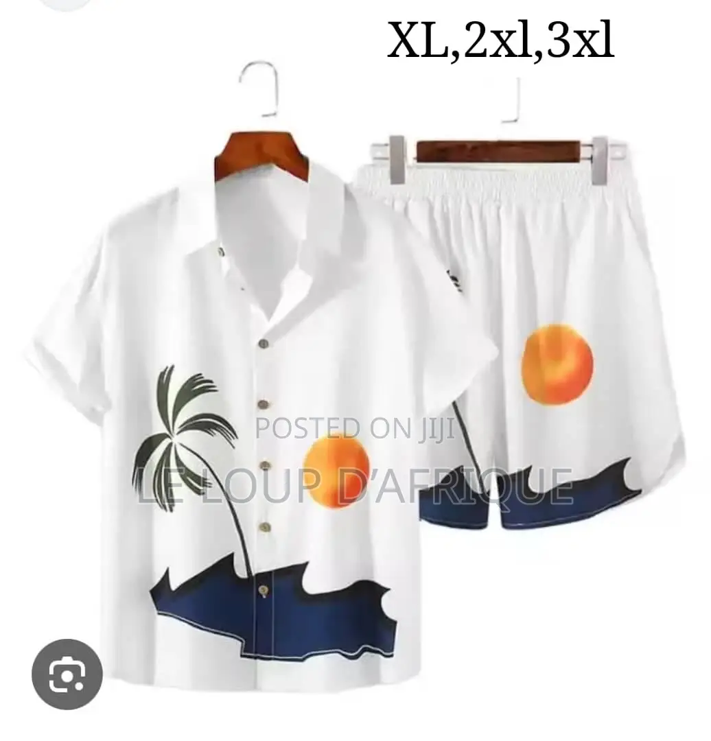 Men Short Sleeve Shirt and Shorts
