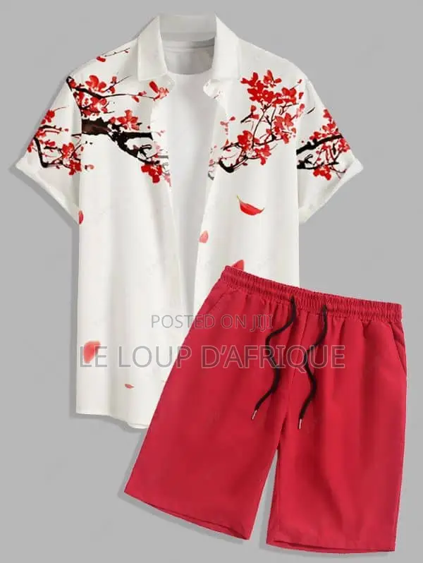 Men Short Sleeve Shirt and Shorts