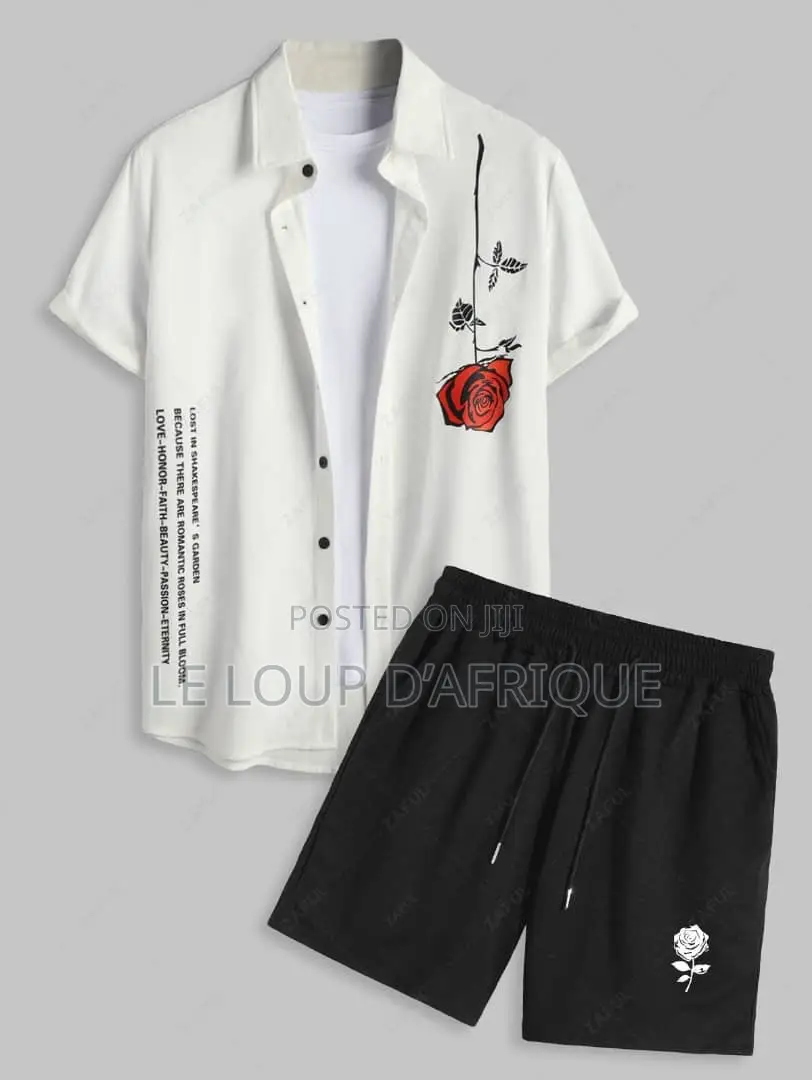 Men Short Sleeve Shirt and Shorts