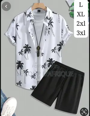 Men Short Sleeve Shirt and Shorts