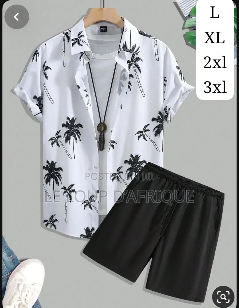 Men Short Sleeve Shirt and Shorts
