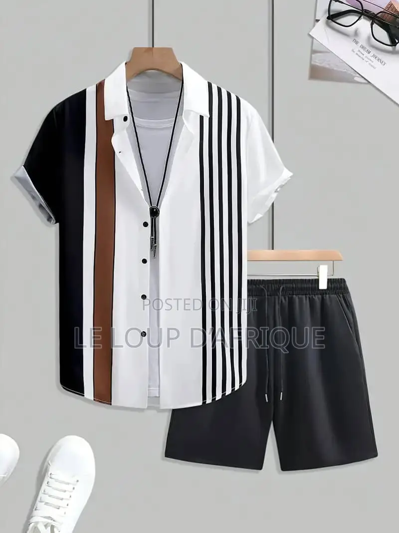 Men Short Sleeve Shirt and Shorts
