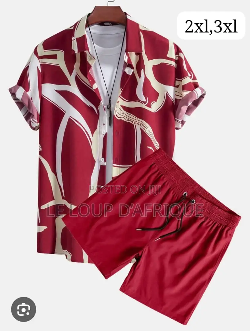 Men Short Sleeve Shirt and Shorts