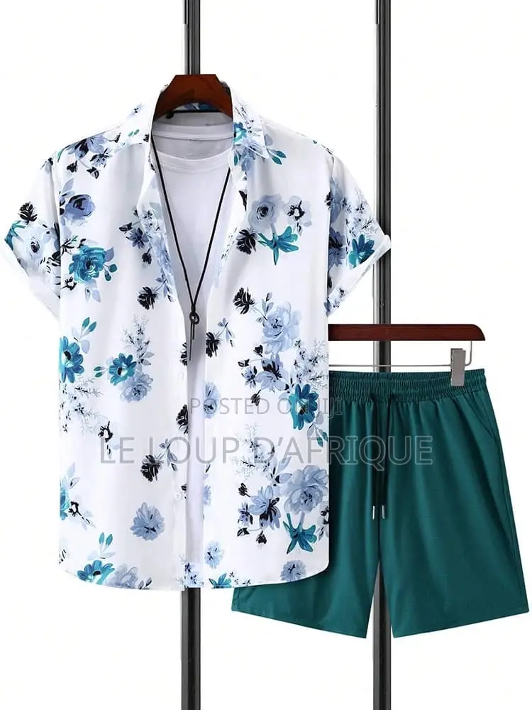 Men Short Sleeve Shirt and Shorts