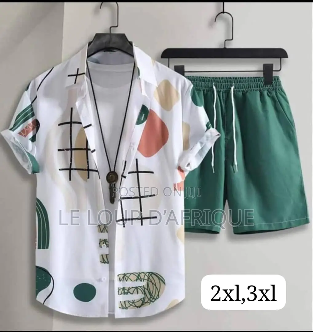 Men Short Sleeve Shirt and Shorts
