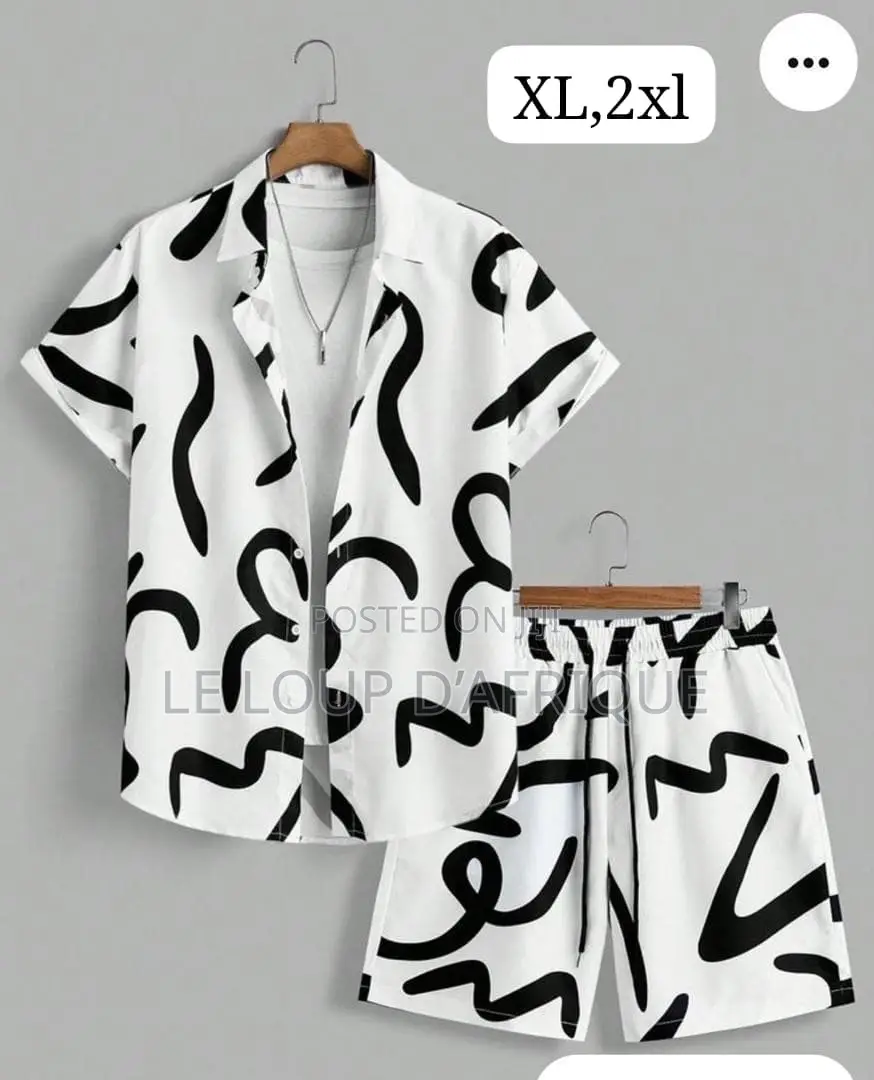 Men Short Sleeve Shirt and Shorts