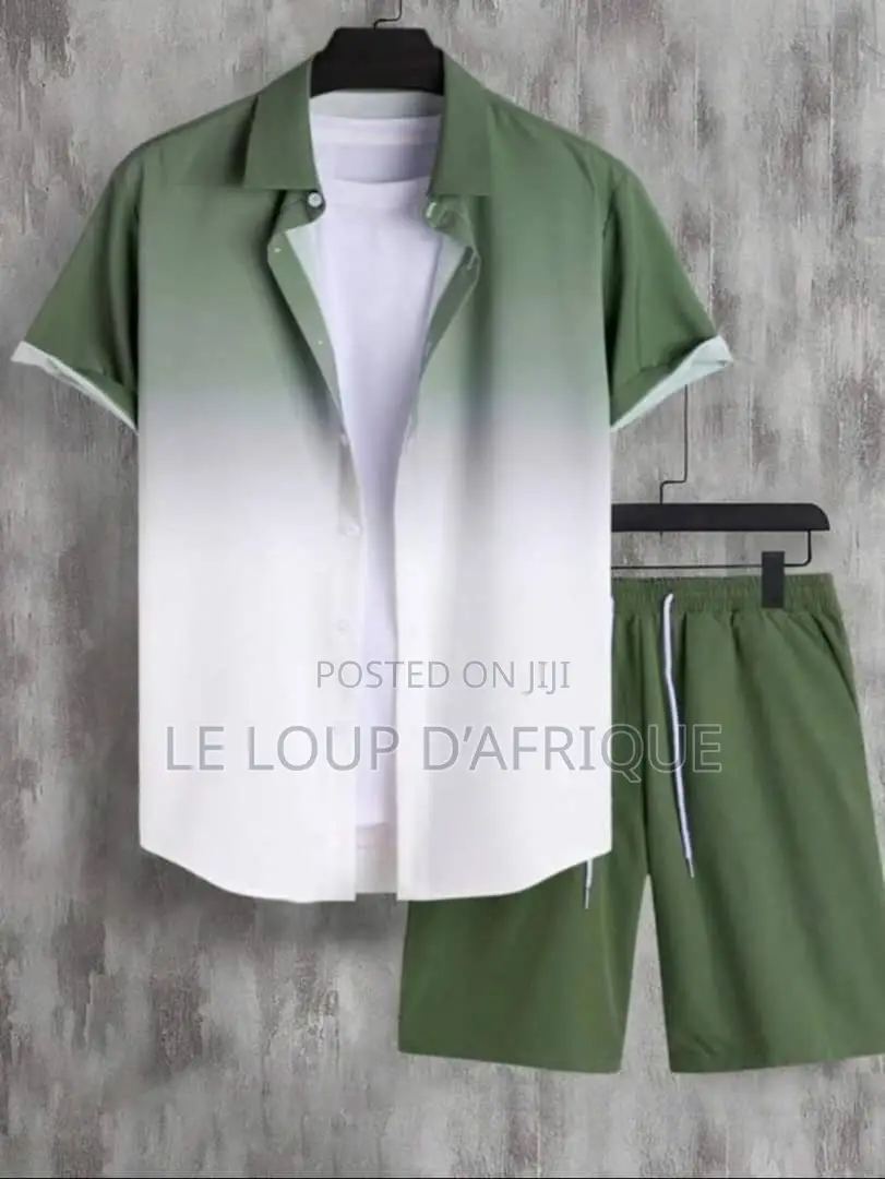 Men Short Sleeve Shirt and Shorts