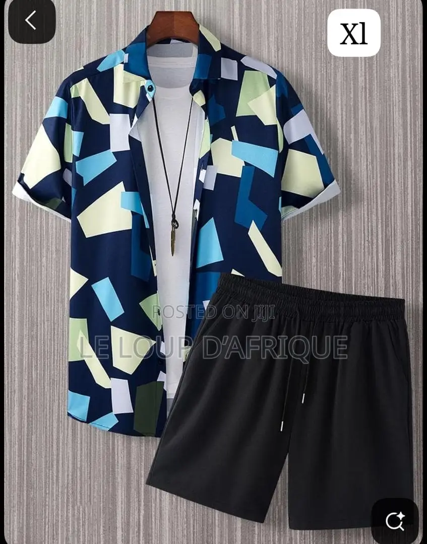 Men Short Sleeve Shirt and Shorts