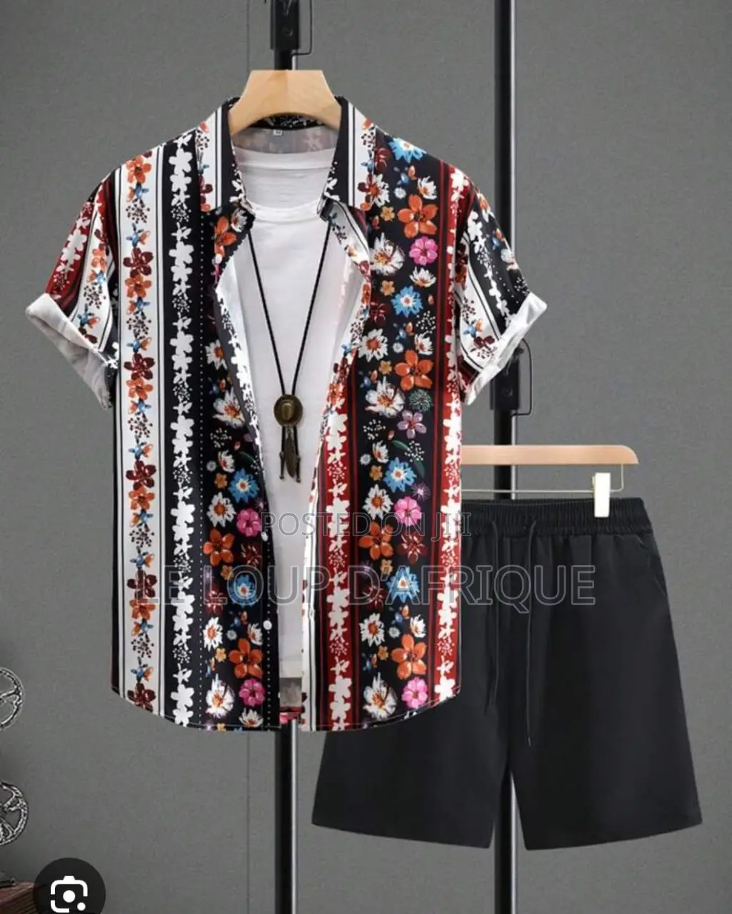 Men Short Sleeve Shirt and Shorts