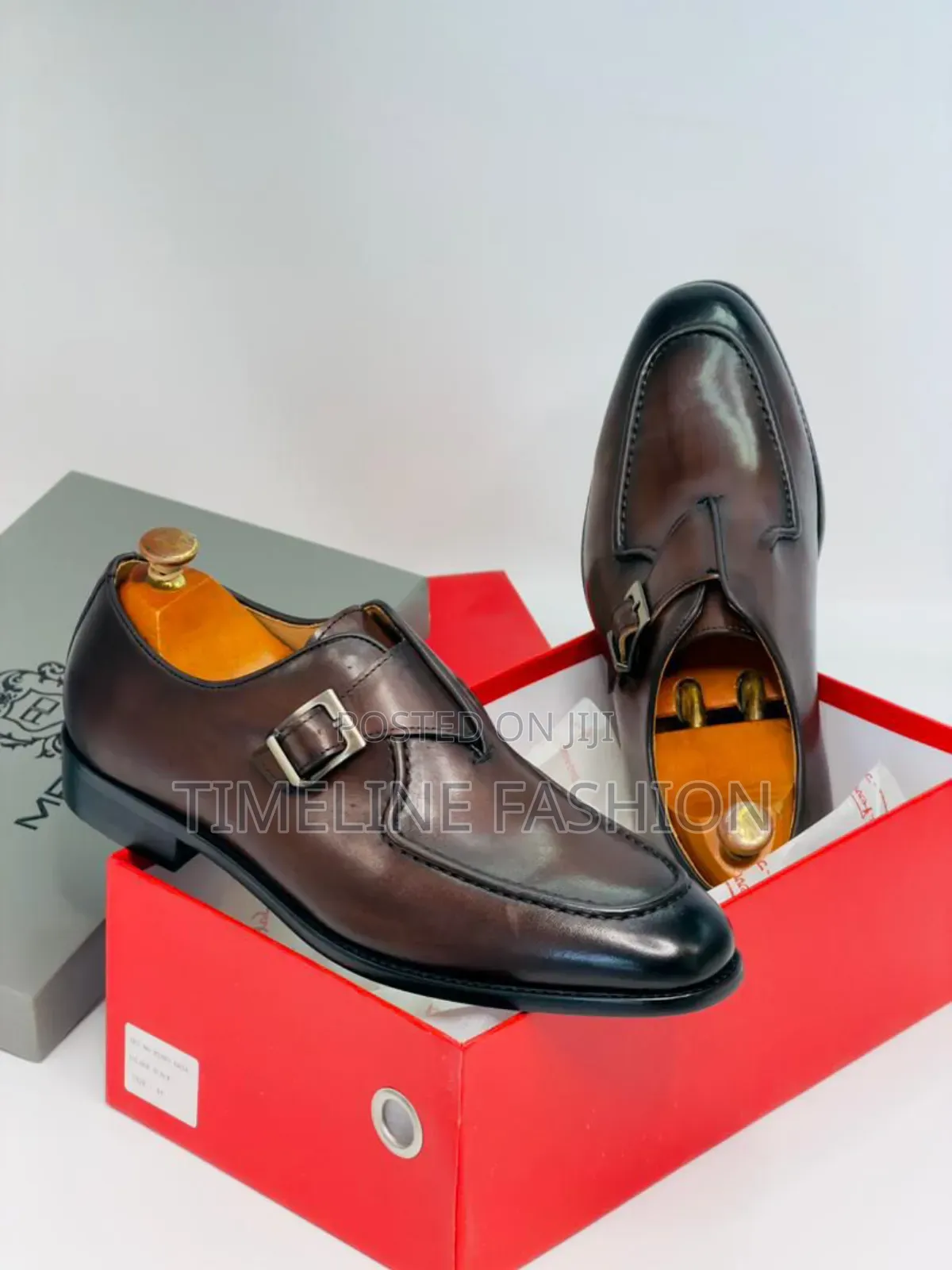 Coffee Brown Maurizio Men's Formal Dressing Monk Strap Shoes