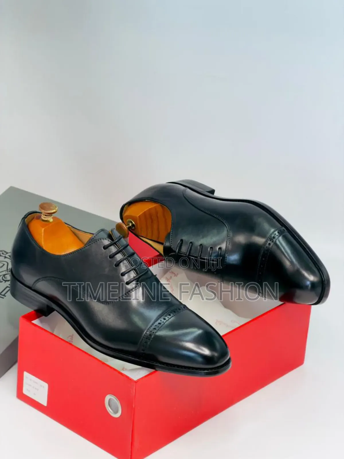 Quality Maurizio Black Leather Oxford Men's Shoes
