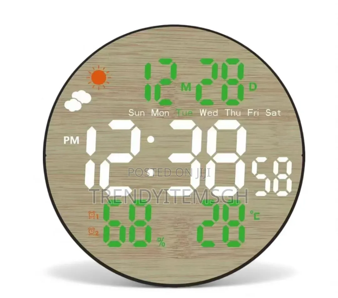 Smart Led Digital Wall Clock With Remote Control