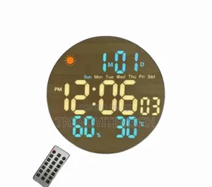 Smart Led Digital Wall Clock With Remote Control