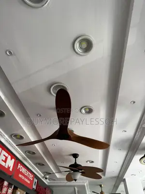 Modern, Propeller-Style Wood Ceiling Fan Without Built-in Lighting