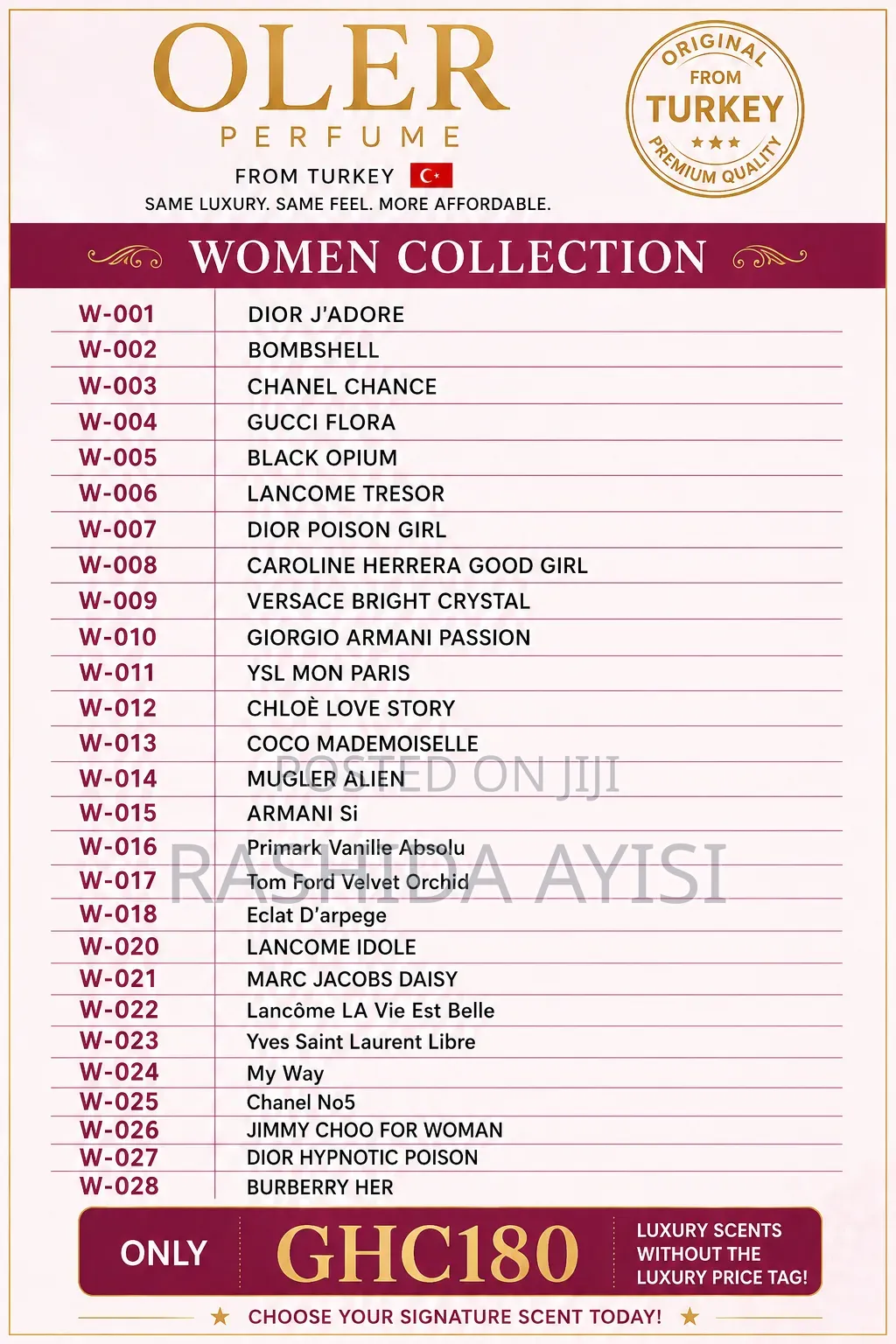 Quality Perfume From Turkey