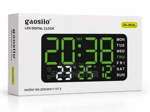 Led Digital Clock – Large Display With Temperature,