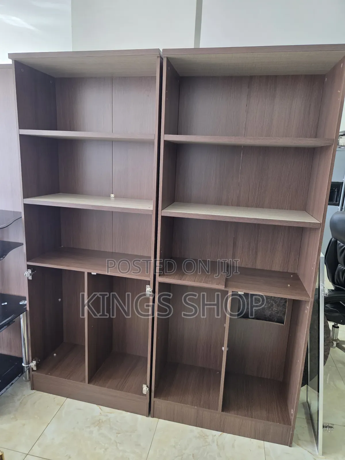 Slightly Used Wood Cabinet Bookshelves