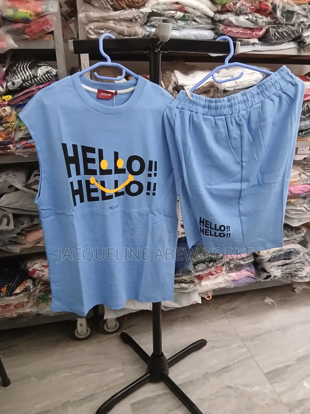 Quality Men's 2pieces. Armless Shirt With Shorts