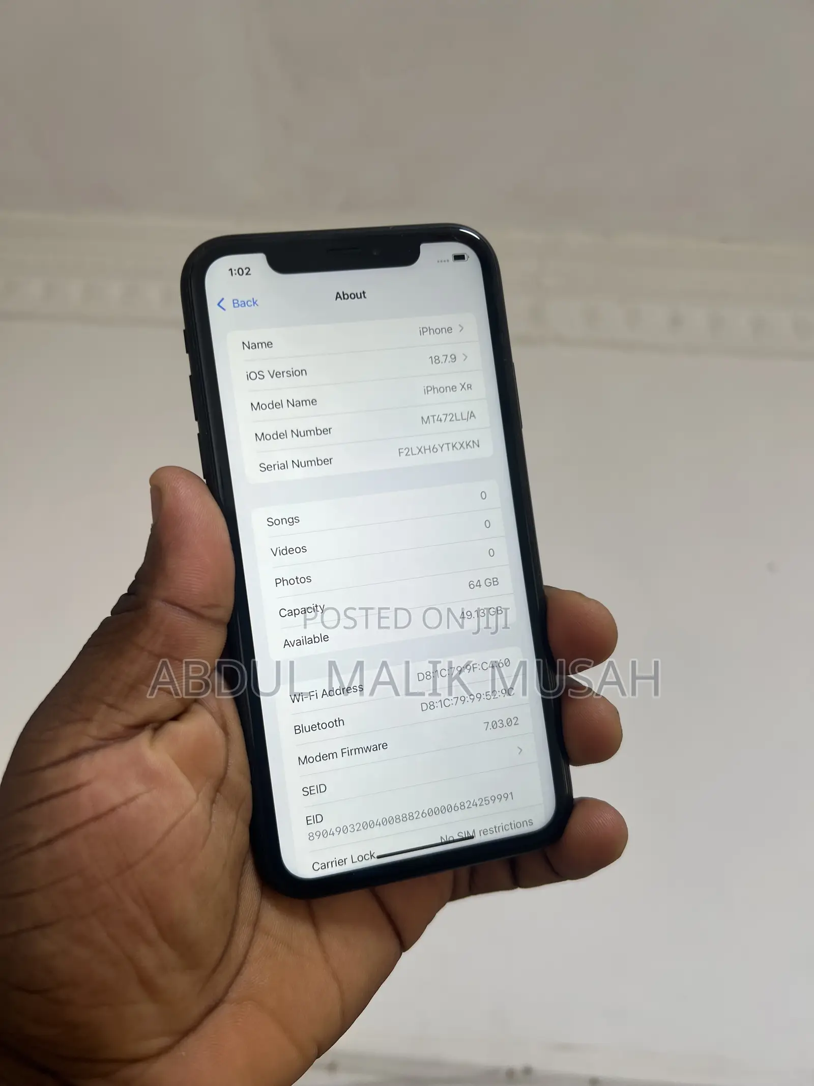Apple iPhone XR 64 GB Black
