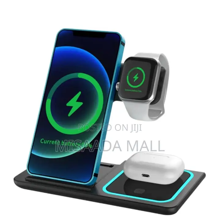 Foldable 3-in-1 Wireless Charger – 15w Fast Charging