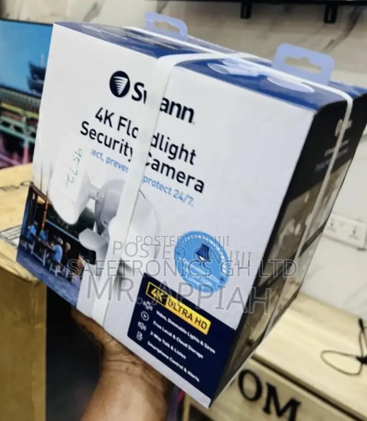 Correct White Swann Floodlight Security Camera (Swifi-4kflocam)