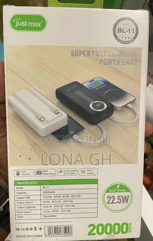 Just Max Power Bank (20000mah)