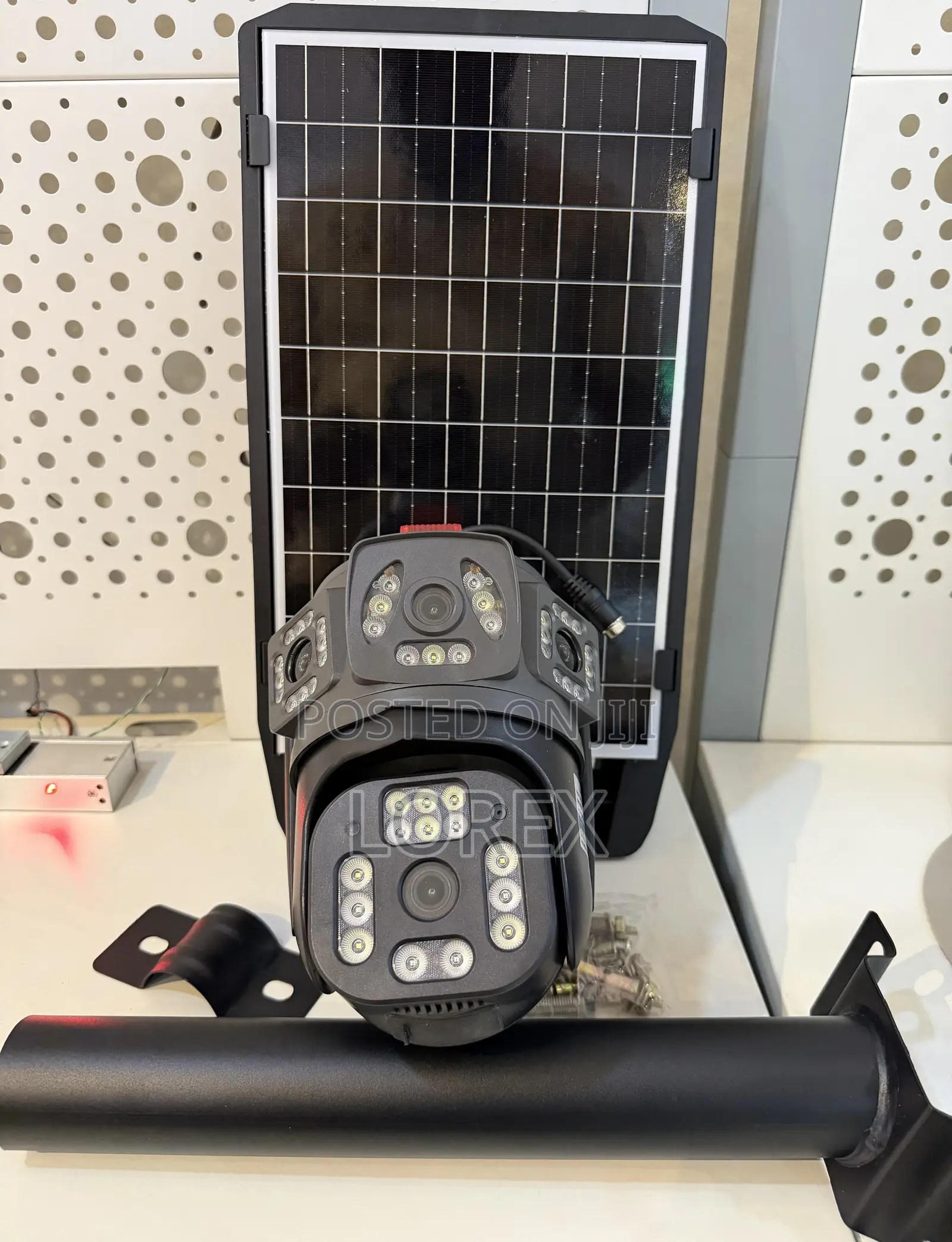 Solar Street Light 4g Camera Hieasy App 4mp 2 Way Audio, Full Color