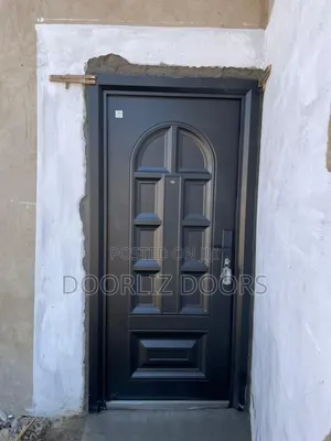 Black Single Security Door