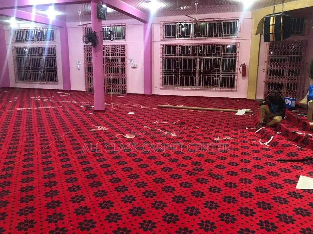 Heavy Red Wine Industrial Floor Carpet for Church and Offices