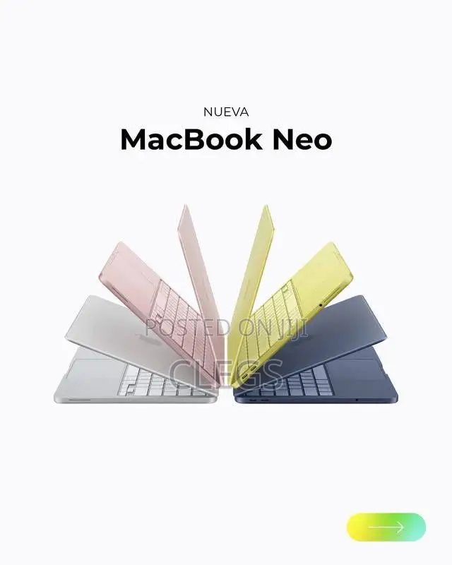 New Laptop Apple MacBook Neo 2026 8GB SSD 256GB